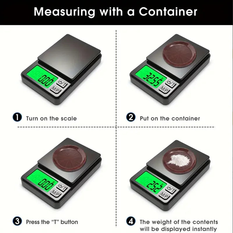 PocketPro™ Precision Mini Scale (1000g x 0.1g) – Digital Travel Scale for Food, Jewelry, Herbs & More with Backlit LCD