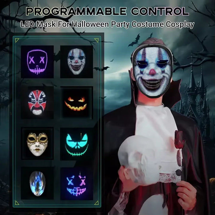 GlowMask Gesture LED Party Mask – Kids, Cosplay & Events