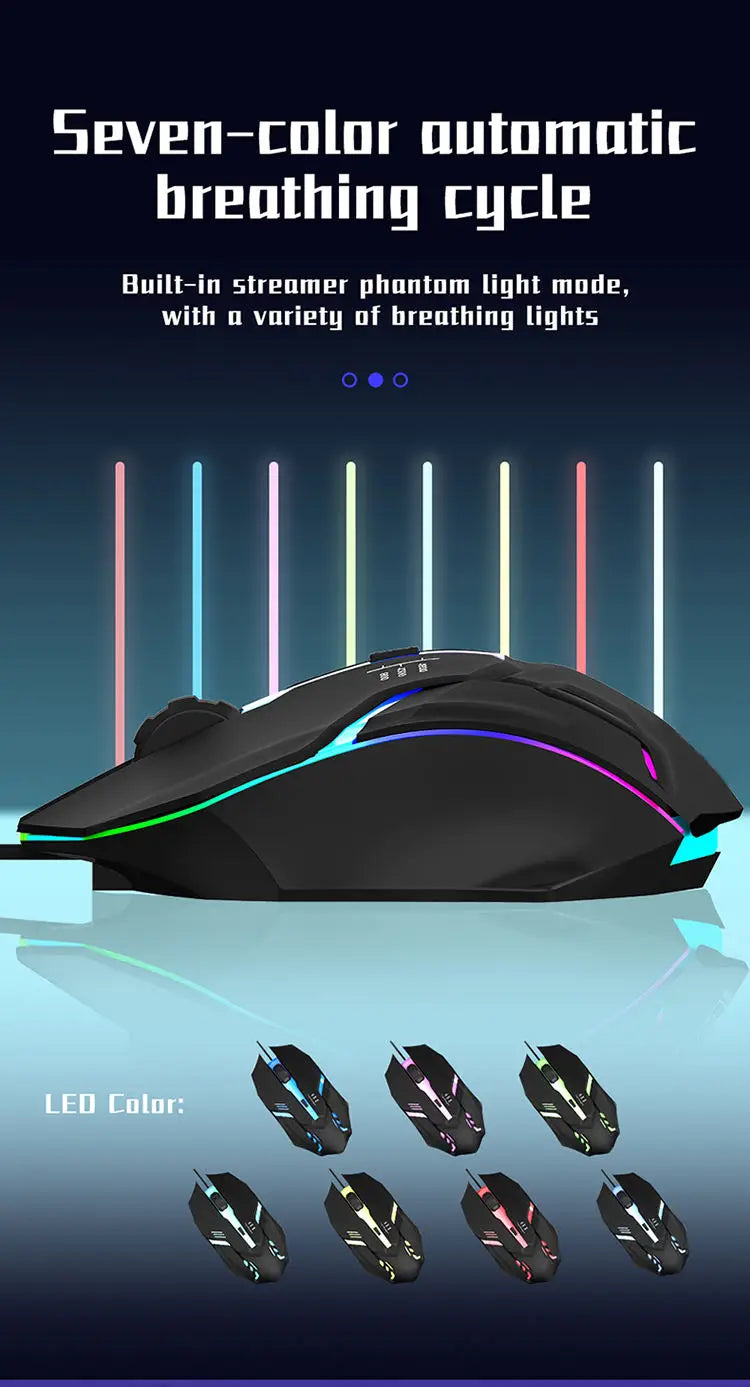 XenonPro™ Gaming Mouse – Ergonomic Wired USB Mouse with Adjustable DPI & RGB Backlight