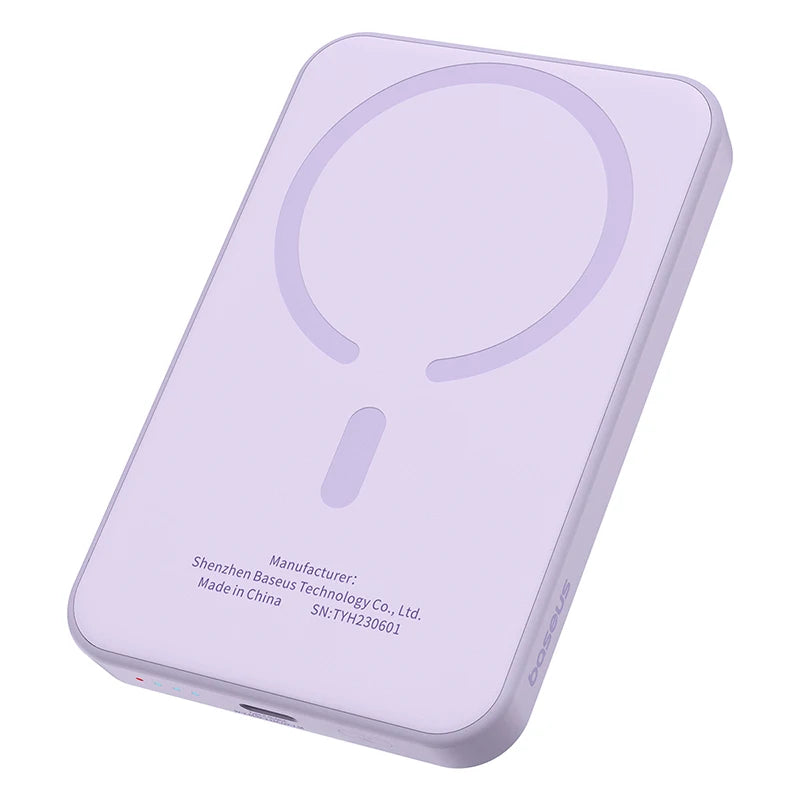 Magnetic Wireless Power Bank 5000mAh – Baseus 20W Fast Charger with USB-C & MagSafe Support
