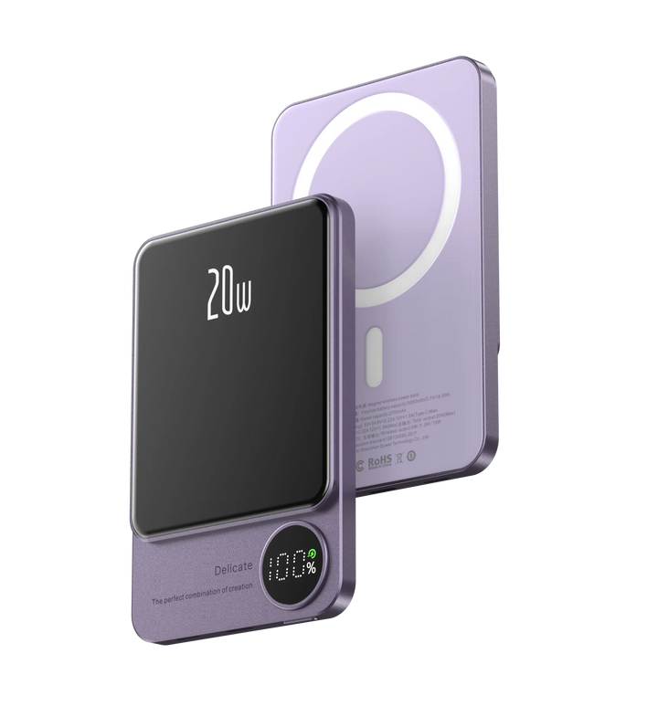20W MagSafe Wireless Power Bank – 10000mAh Magnetic Fast Charger with LCD Display for iPhone 12–15 Pro Max & More