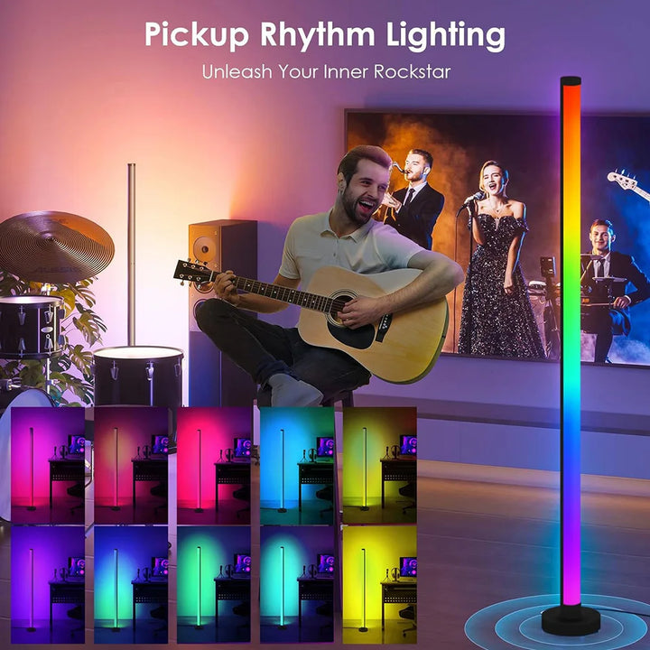 GlowTower RGB Floor Lamp – Smart App & Music Sync Standing Light (2-Pack Option)