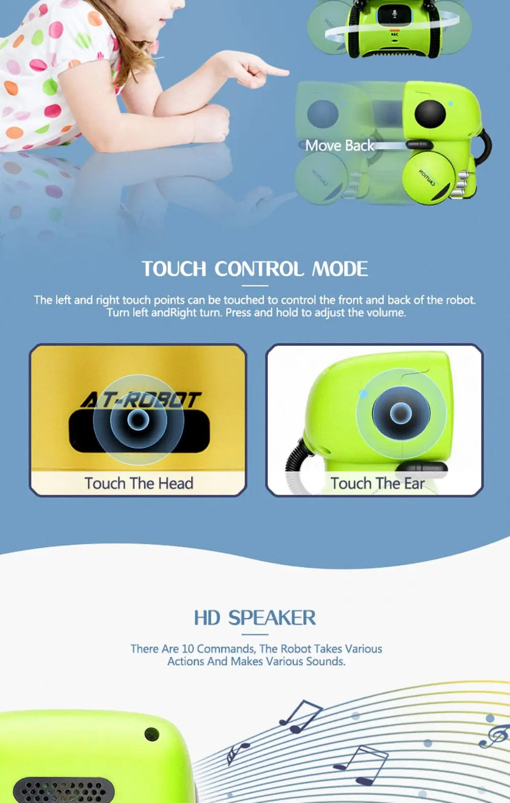 RoboBuddy – Interactive Voice-Controlled Smart Robot Toy for Kids | Dancing, Singing & Educational Fun