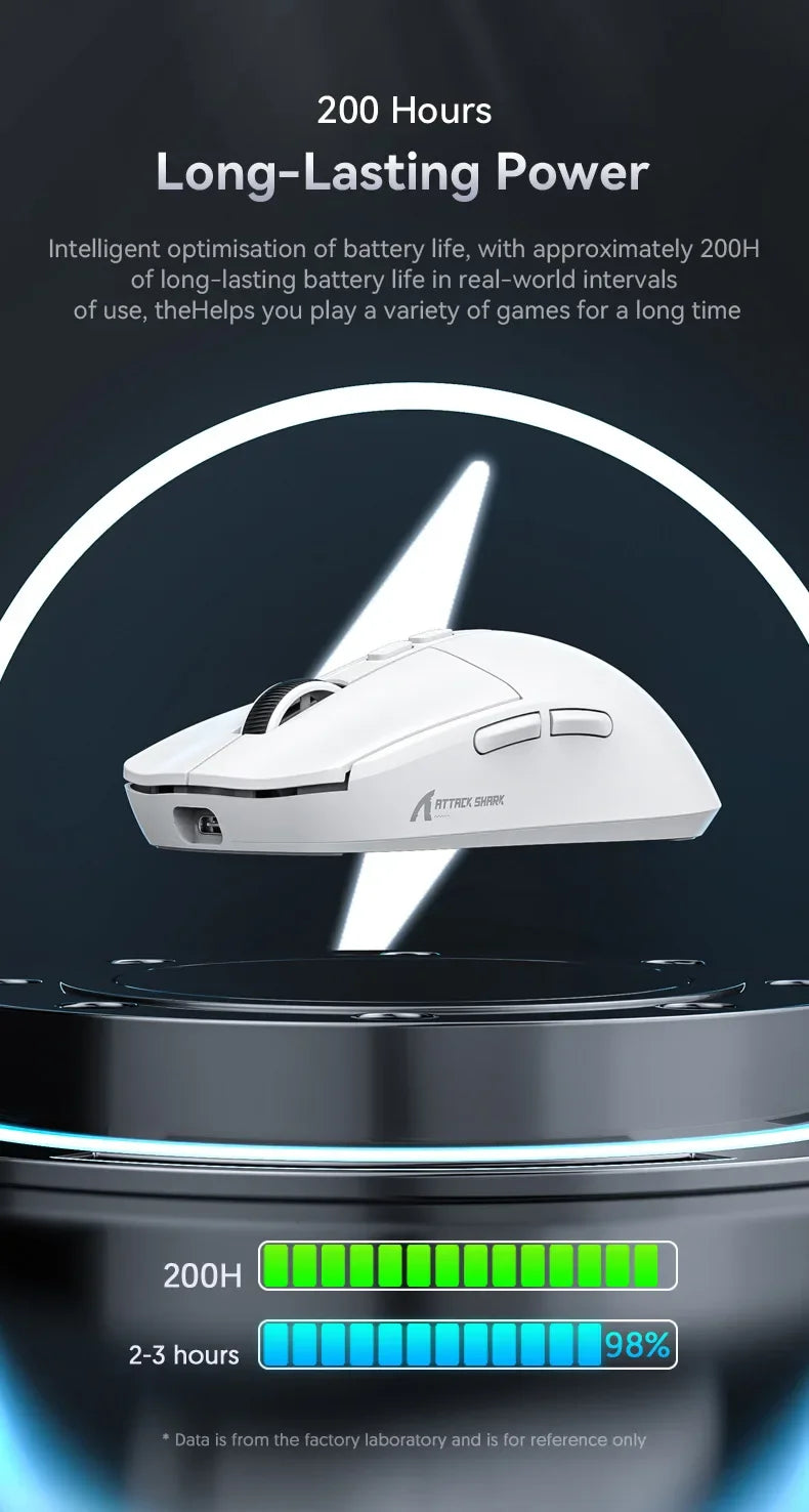 Attack Shark X6 Wireless Gaming Mouse | RGB Charging Dock | 26K DPI