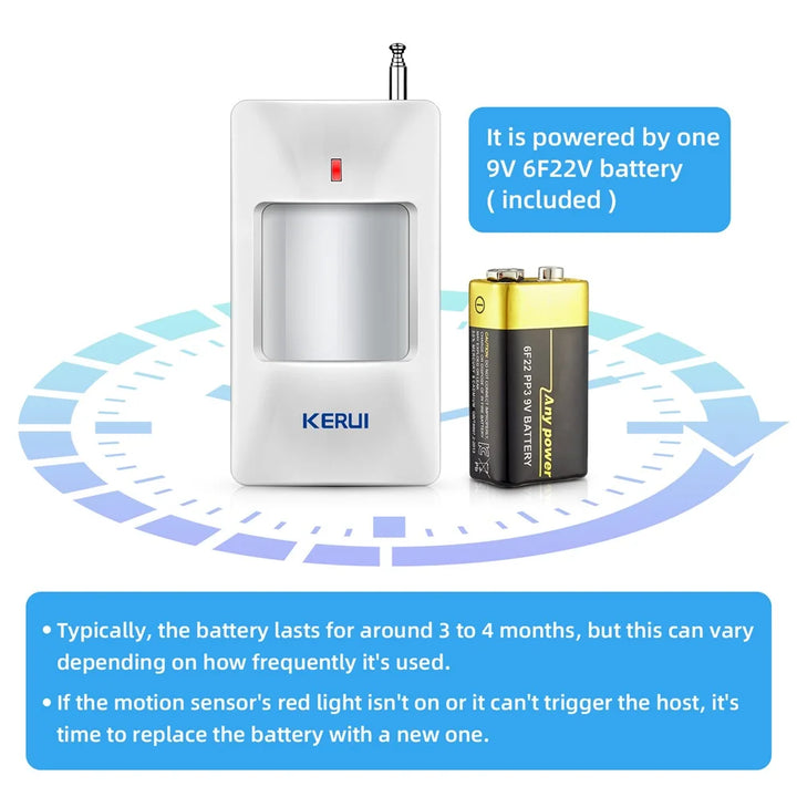KERUI Wireless PIR Motion Sensor Alarm | Intelligent Home Security Detector