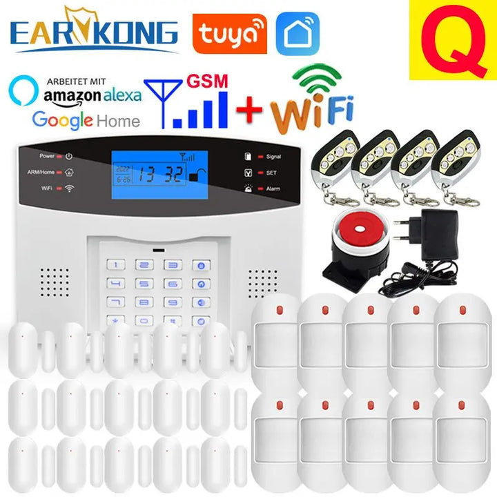 Tuya SmartGuard WiFi GSM Home Security Alarm System | Wireless 433MHz Smart Sensors & Detectors