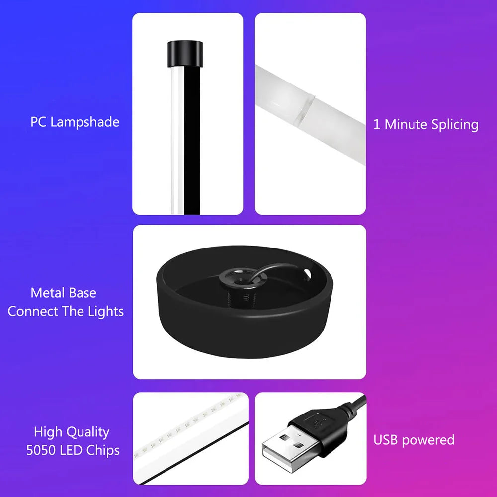 GlowTower RGB Floor Lamp – Smart App & Music Sync Standing Light (2-Pack Option)