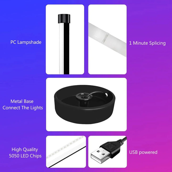 GlowTower RGB Floor Lamp – Smart App & Music Sync Standing Light (2-Pack Option)