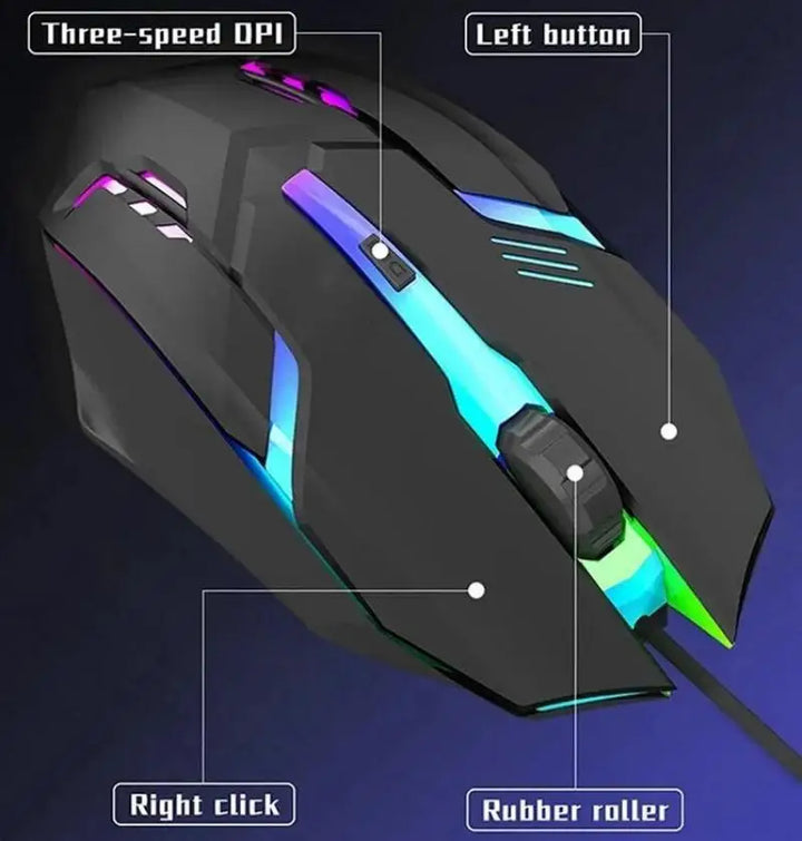 XenonPro™ Gaming Mouse – Ergonomic Wired USB Mouse with Adjustable DPI & RGB Backlight