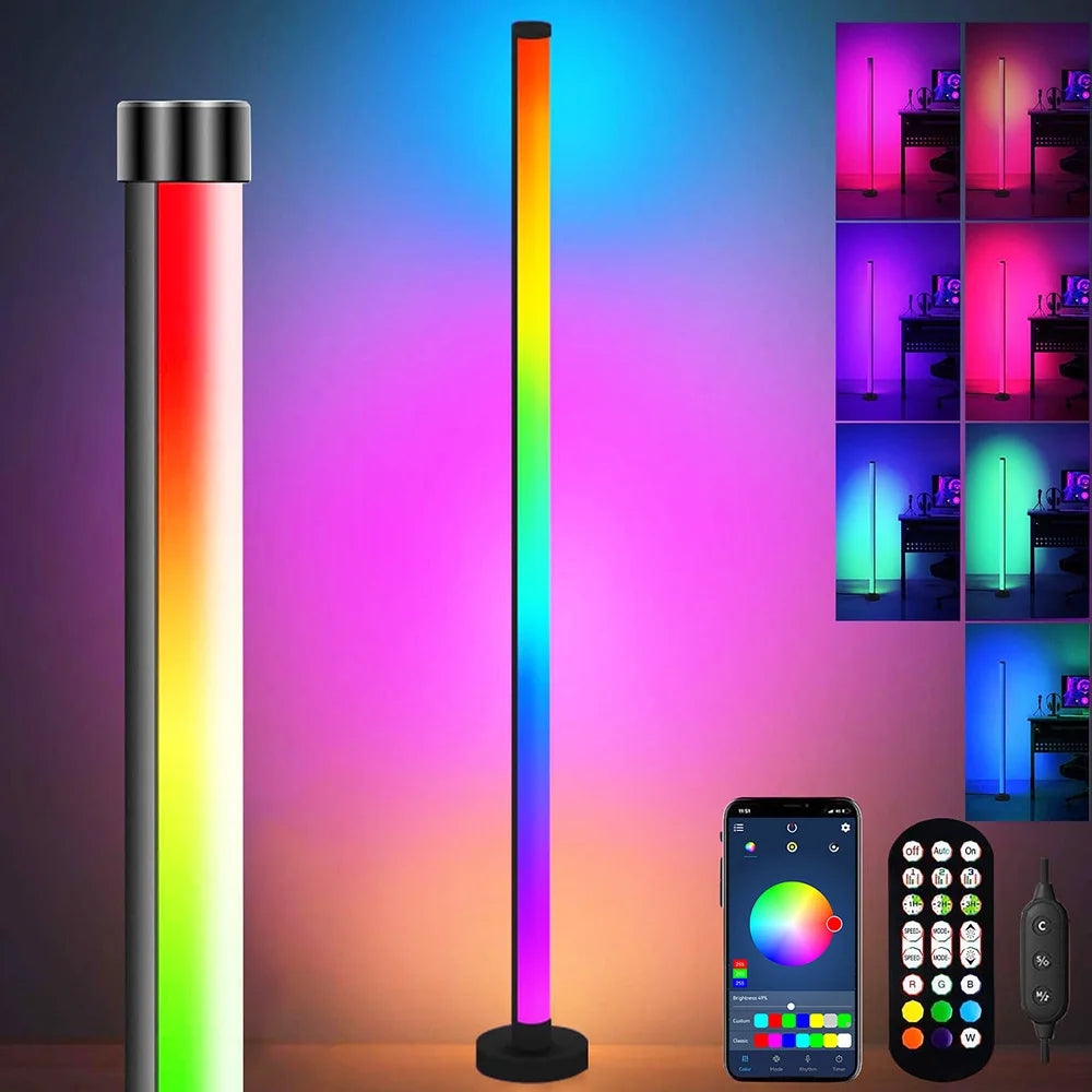 GlowTower RGB Floor Lamp – Smart App & Music Sync Standing Light (2-Pack Option)