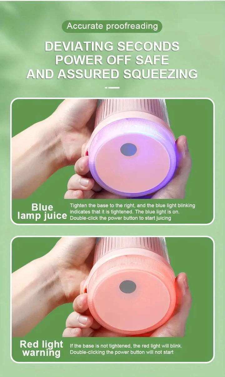 FreshBlend Go Portable Juice Cup — 6‑Blade USB Juicer Bottle (380 ml)