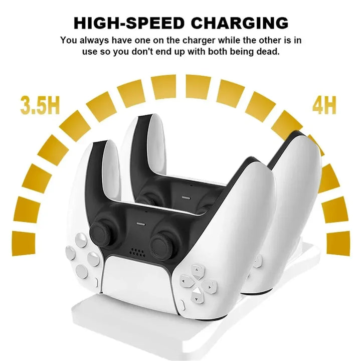 GAMINJA TurboDock – Dual Fast Charging Station for PS5 Controllers | QuickCharge™ Technology
