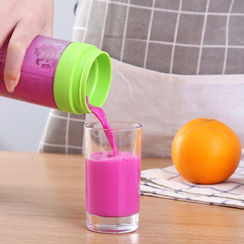 QuickBlend 380 ml USB Juicer Bottle — 6‑Blade Mini Smoothie Maker