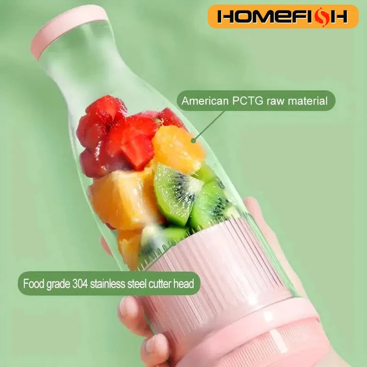 FreshBlend Go Portable Juice Cup — 6‑Blade USB Juicer Bottle (380 ml)