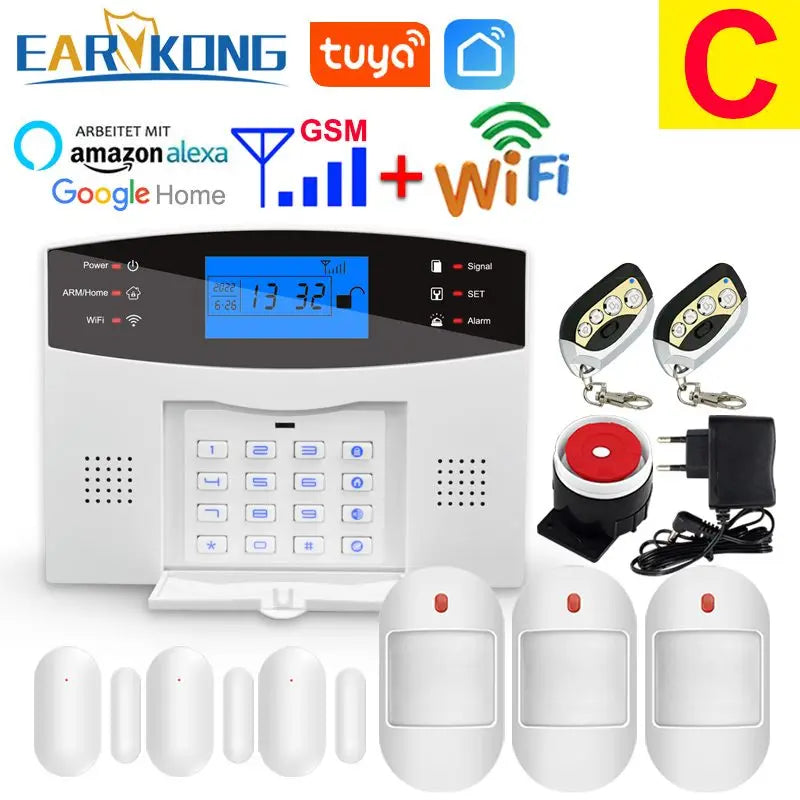 Tuya SmartGuard WiFi GSM Home Security Alarm System | Wireless 433MHz Smart Sensors & Detectors