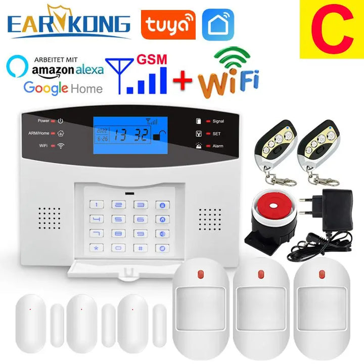 Tuya SmartGuard WiFi GSM Home Security Alarm System | Wireless 433MHz Smart Sensors & Detectors