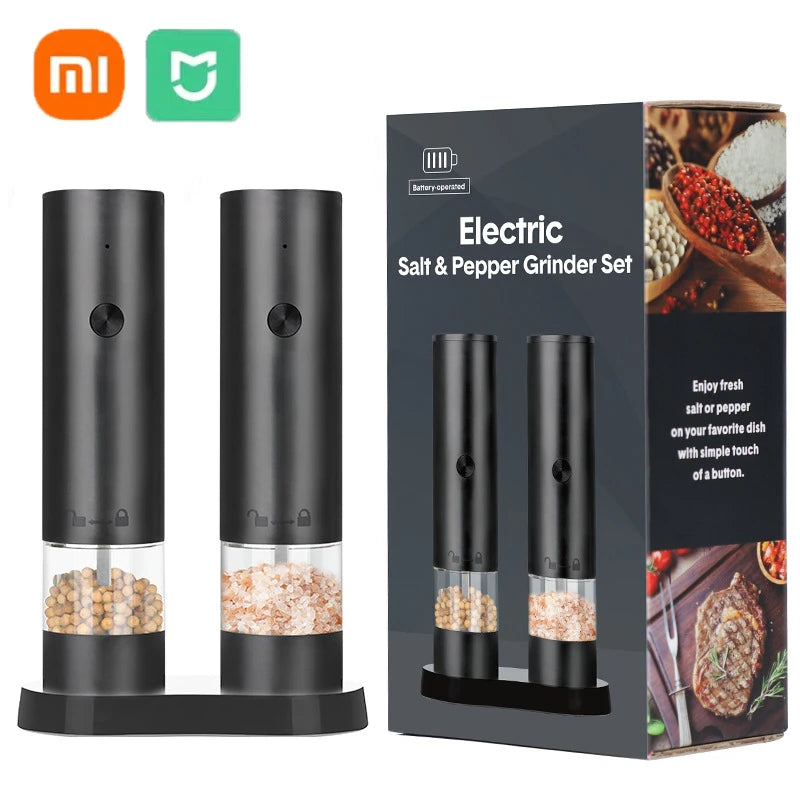 FlavorCraft USB‑Rechargeable Salt & Pepper Grinder — Stepless Ceramic Burr + LED Light