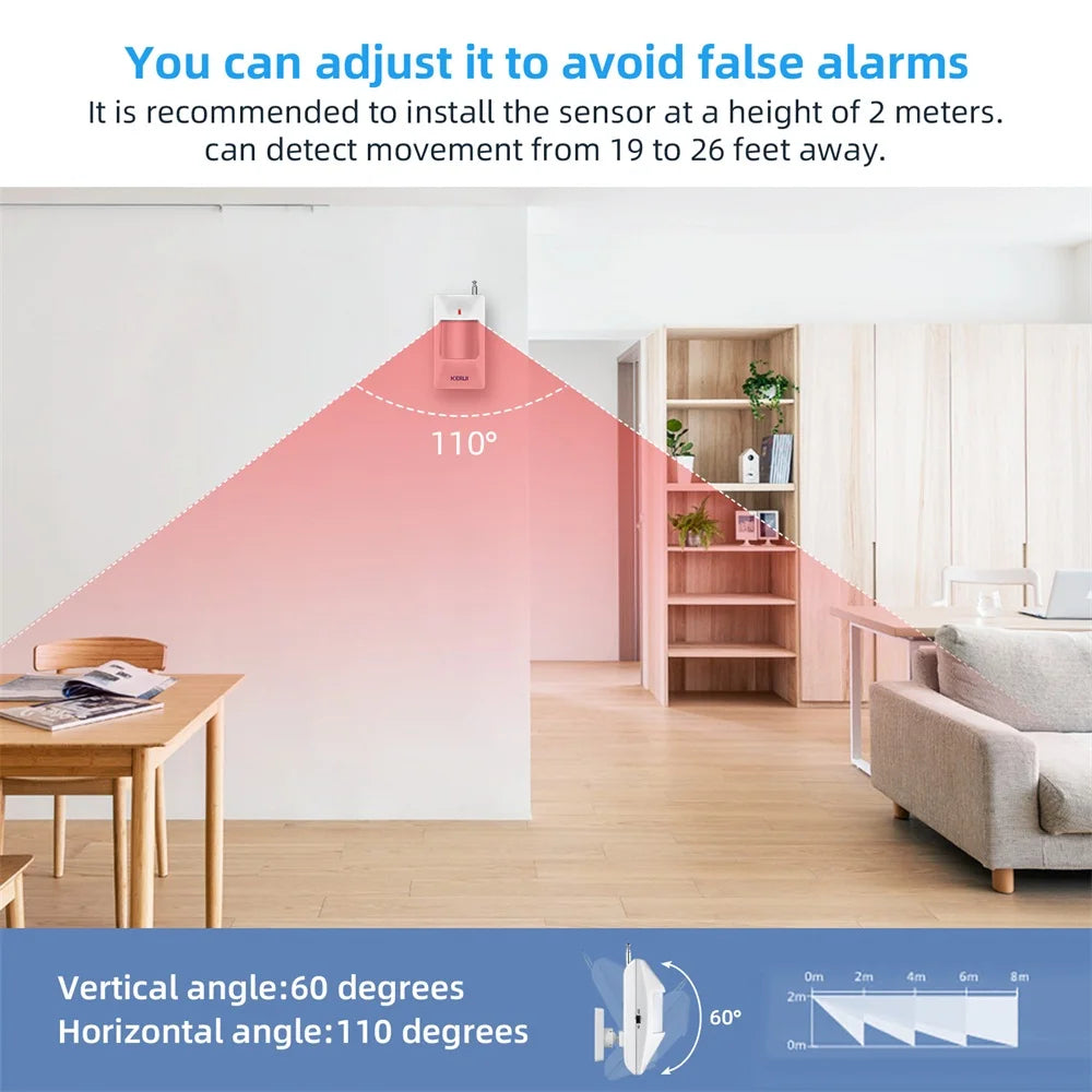 KERUI Wireless PIR Motion Sensor Alarm | Intelligent Home Security Detector