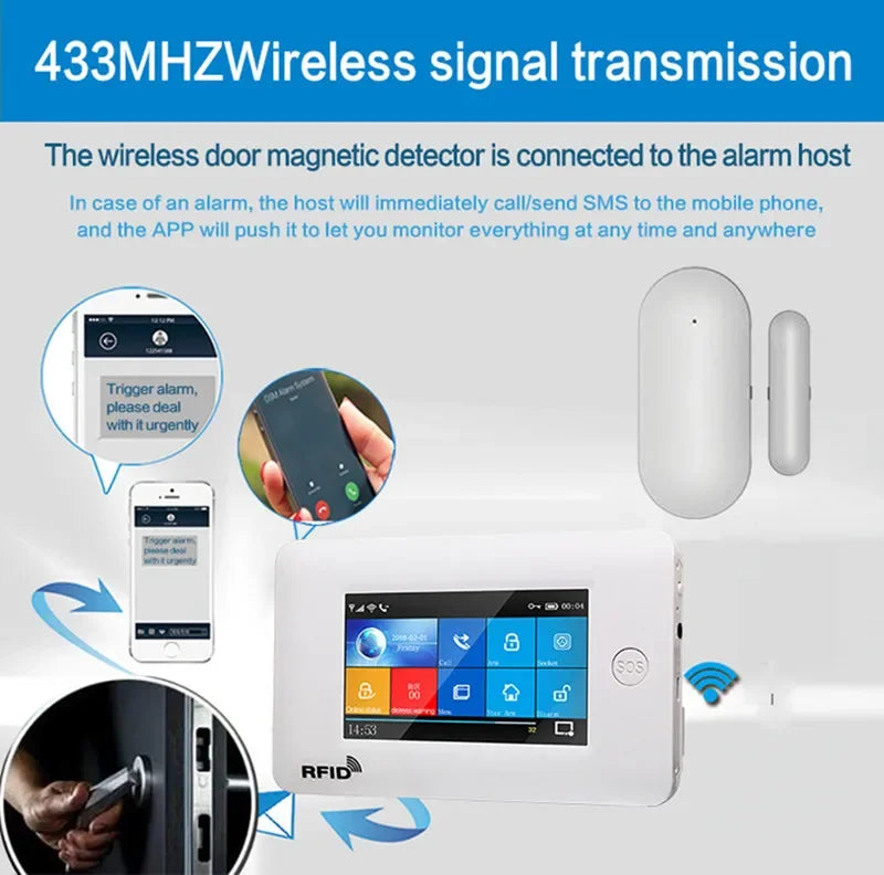 HIVA Wireless Door & Window Security Sensor | Magnetic Alarm Kit