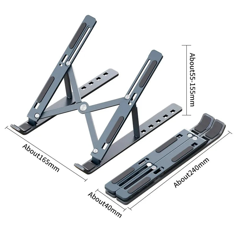 FlexiStand Pro – Portable Foldable Laptop Stand | Ergonomic & Adjustable Aluminum Alloy Holder