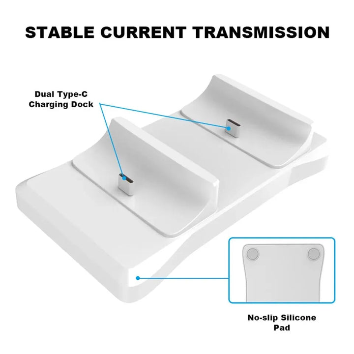 GAMINJA TurboDock – Dual Fast Charging Station for PS5 Controllers | QuickCharge™ Technology