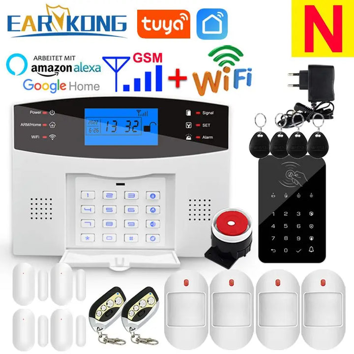Tuya SmartGuard WiFi GSM Home Security Alarm System | Wireless 433MHz Smart Sensors & Detectors