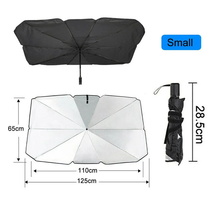 Car Windshield Sunshade Umbrella – UV-Resistant, Foldable Silver Reflective Umbrella for Cars & SUVs