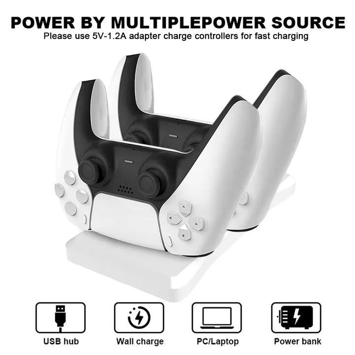 GAMINJA TurboDock – Dual Fast Charging Station for PS5 Controllers | QuickCharge™ Technology