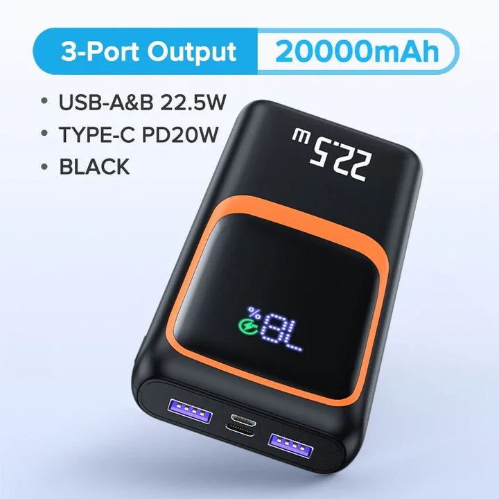 QOOVI TurboCharge 20000mAh Power Bank | 22.5W PD Fast Charge