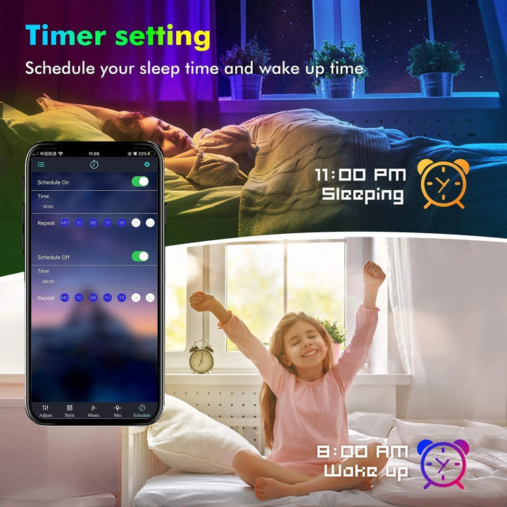 Color-Changing RGB LED Strip Lights – Smart App & IR Controlled for Room, TV, Party & Home Decor