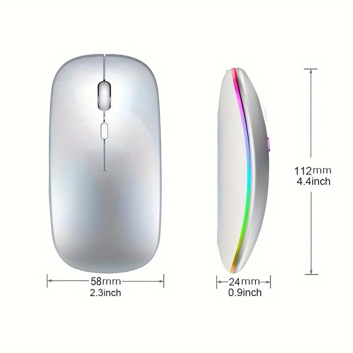 LybuTech RGB Wireless Mouse | Bluetooth + 2.4GHz Dual Mode | Silent Click