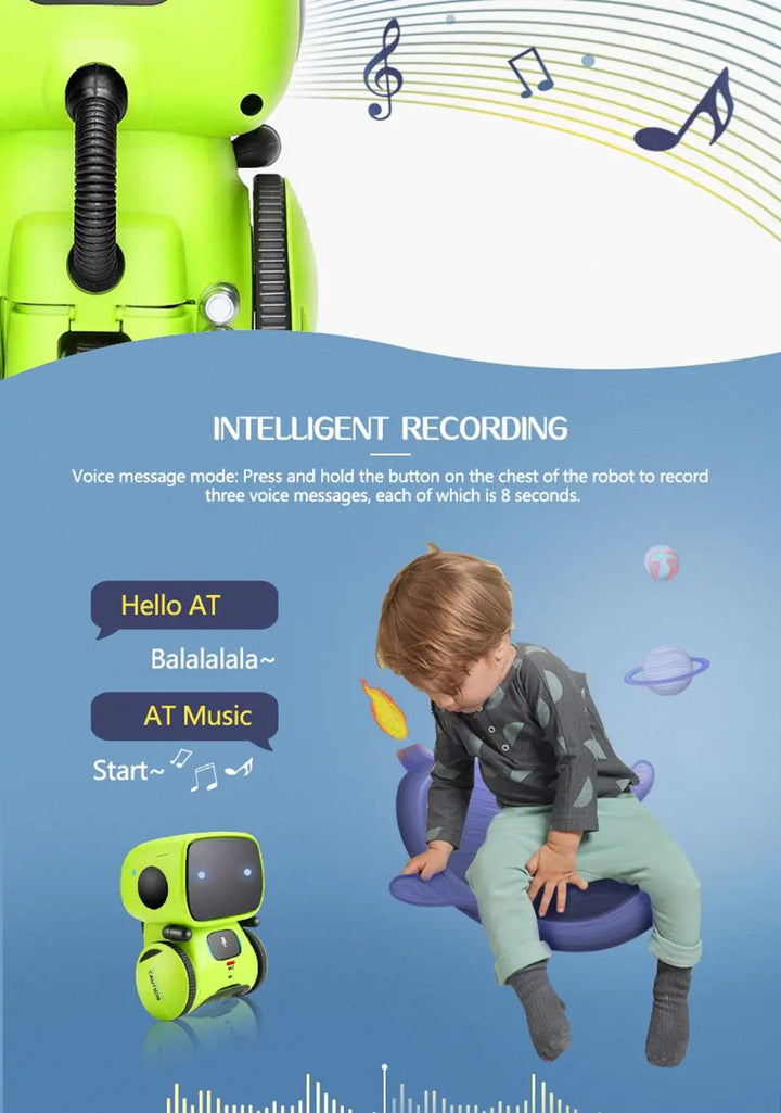 RoboBuddy – Interactive Voice-Controlled Smart Robot Toy for Kids | Dancing, Singing & Educational Fun