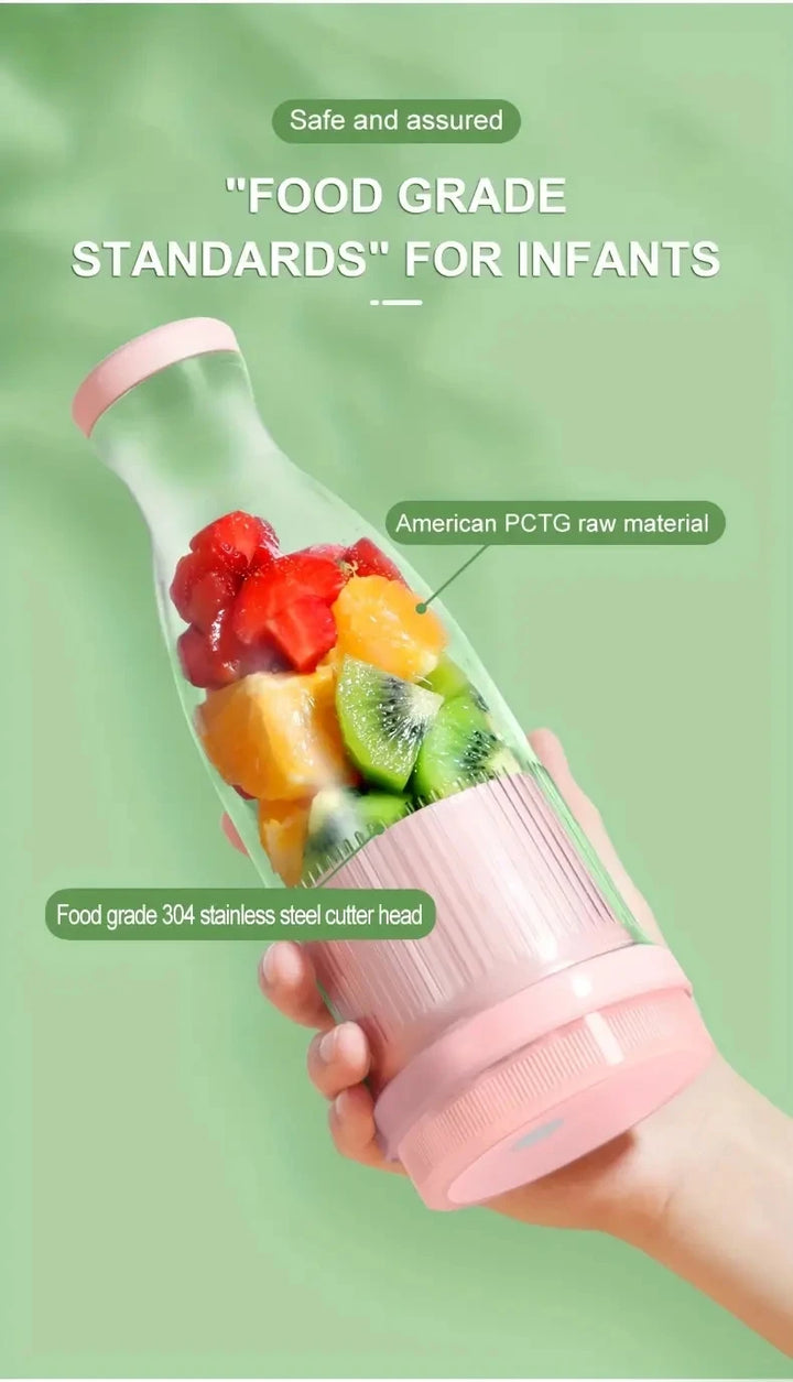 FreshBlend Go Portable Juice Cup — 6‑Blade USB Juicer Bottle (380 ml)