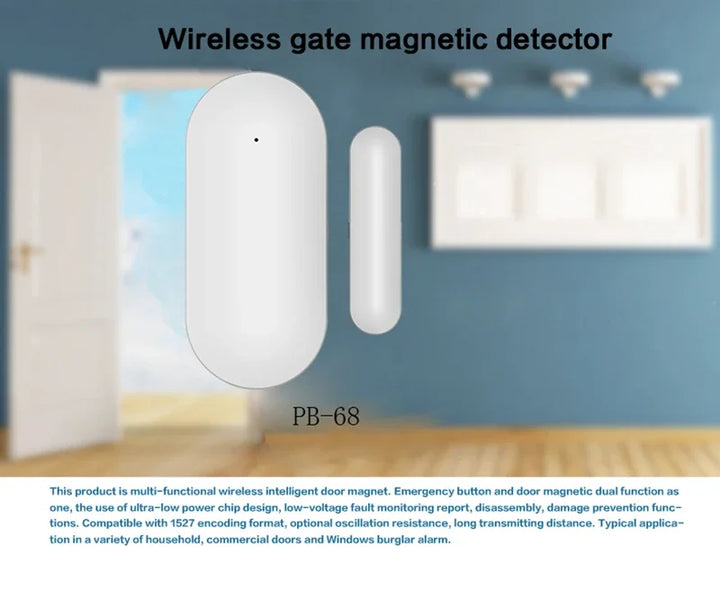 HIVA Wireless Door & Window Security Sensor | Magnetic Alarm Kit