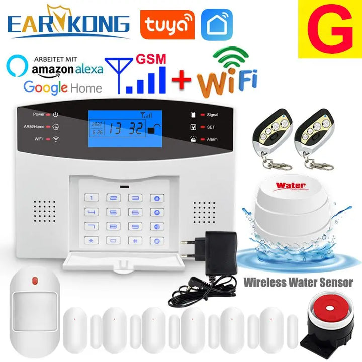 Tuya SmartGuard WiFi GSM Home Security Alarm System | Wireless 433MHz Smart Sensors & Detectors