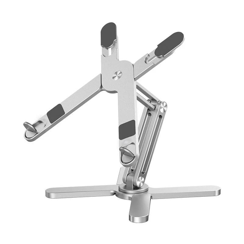 YASOKO 360° Foldable Telescopic Laptop Stand | Ergonomic Aluminum Alloy Notebook Holder