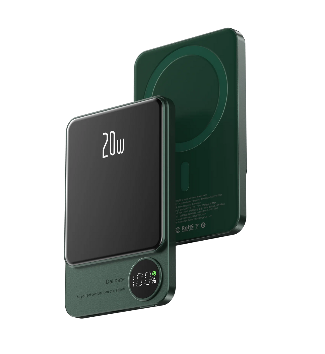 20W MagSafe Wireless Power Bank – 10000mAh Magnetic Fast Charger with LCD Display for iPhone 12–15 Pro Max & More
