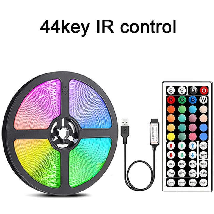 AuroraGlow™ – RGB LED Strip Lights 10m/20m | Vibrant Room & Party Ambience with 44-Key Remote