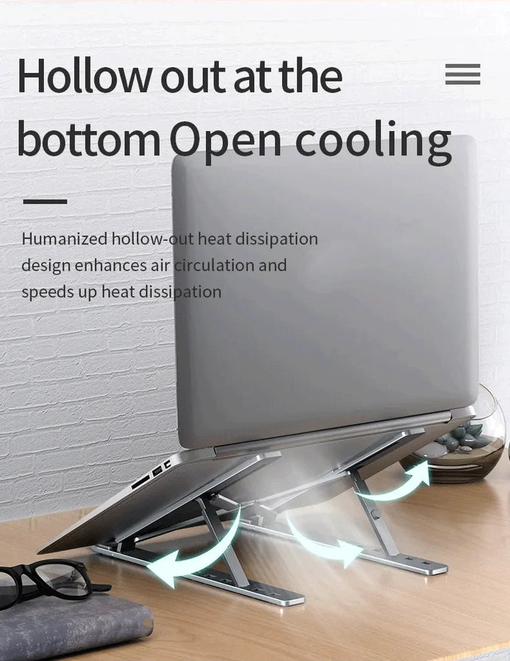 FlexiStand Pro – Portable Foldable Laptop Stand | Ergonomic & Adjustable Aluminum Alloy Holder