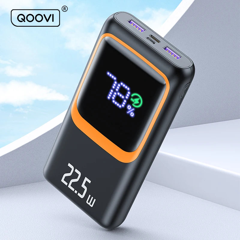 QOOVI TurboCharge 20000mAh Power Bank | 22.5W PD Fast Charge
