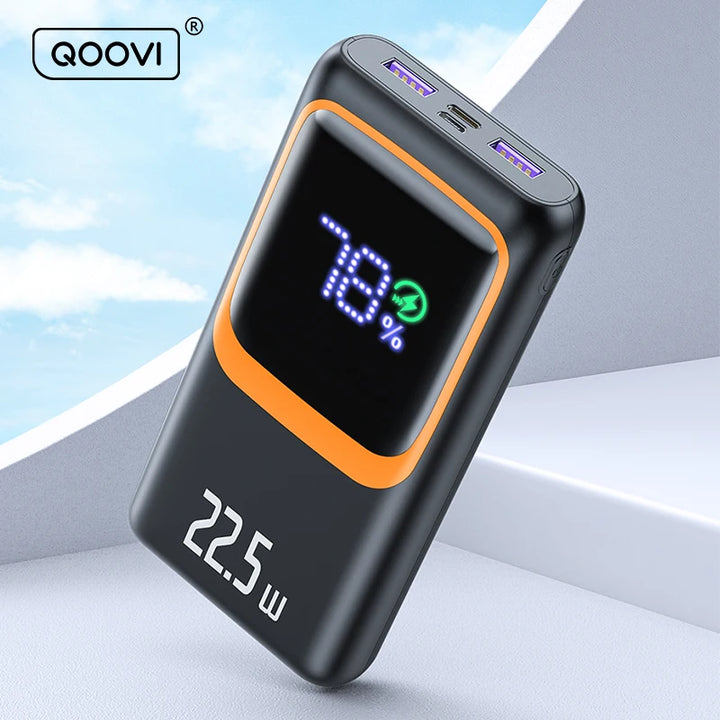 QOOVI TurboCharge 20000mAh Power Bank | 22.5W PD Fast Charge