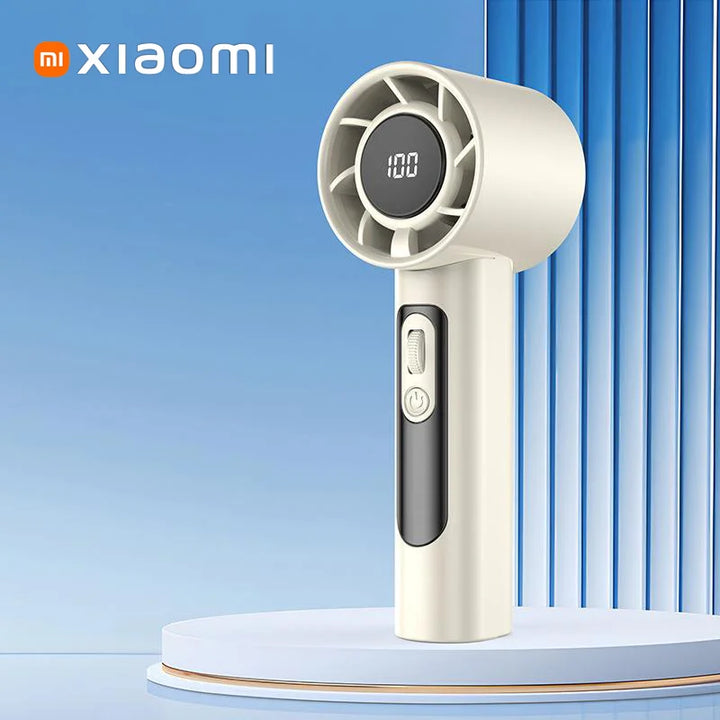 BreezeLite  3000 mAh Handheld Turbo Fan — 100 Speed, LED Display, USB‑Rechargeable