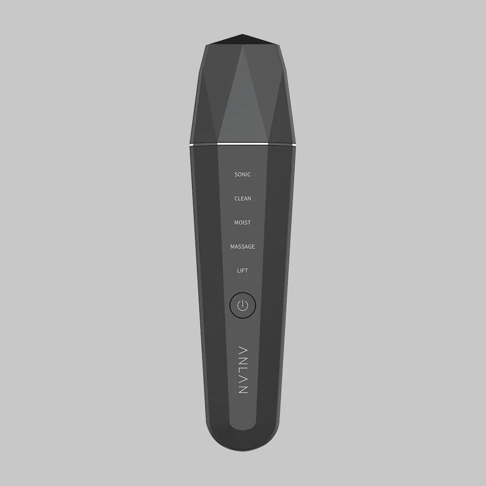 ANLAN Ultrasonic Skin Scrubber – 5-in-1 Facial Lifting Device with EMS, ION, Sonic & 45°C Heat