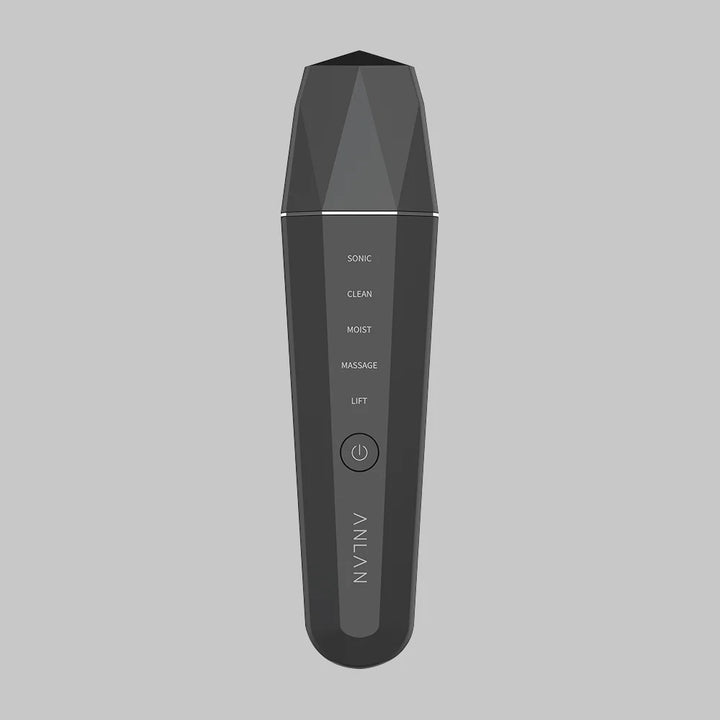 ANLAN Ultrasonic Skin Scrubber – 5-in-1 Facial Lifting Device with EMS, ION, Sonic & 45°C Heat